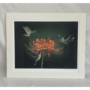 Hummingbirds‎ Delight Giclee Matted Art Print Signed Kathleen Kirch 7/150 Beauty